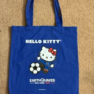 Hello Kitty Blue Soccer Tote with Red Bow